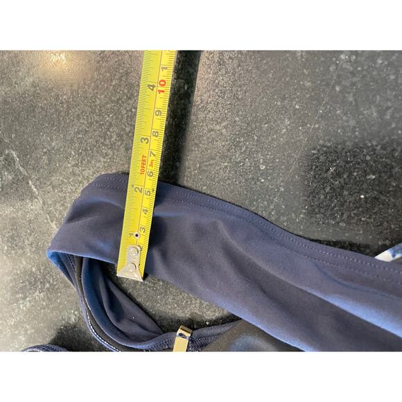 Michael Kors navy and white metal logo high neck maillot 8 - Picture 6 of 10